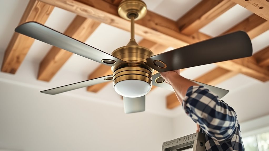 installing ceiling fan fixture