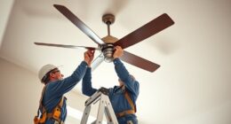 installing fans on sloped ceilings