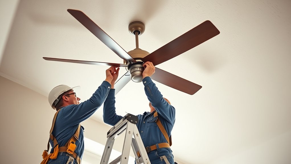 installing fans on sloped ceilings