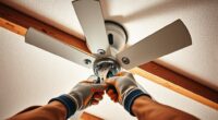 installing support brace from below