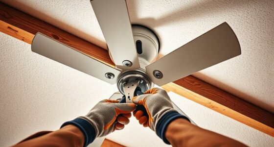installing support brace from below
