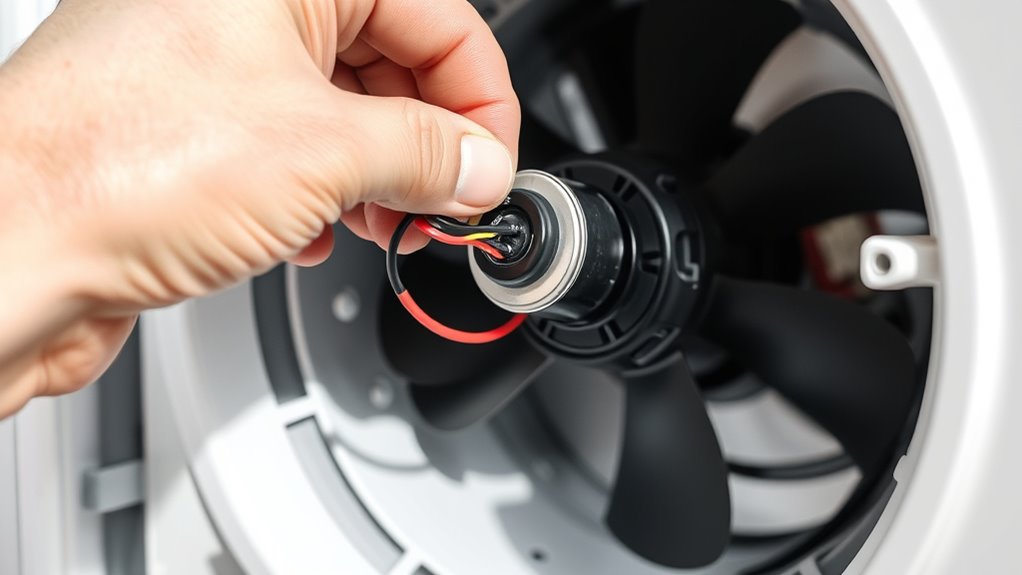 locate fan capacitor easily