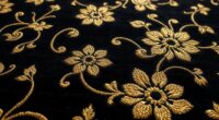 luxurious black gold silk rugs