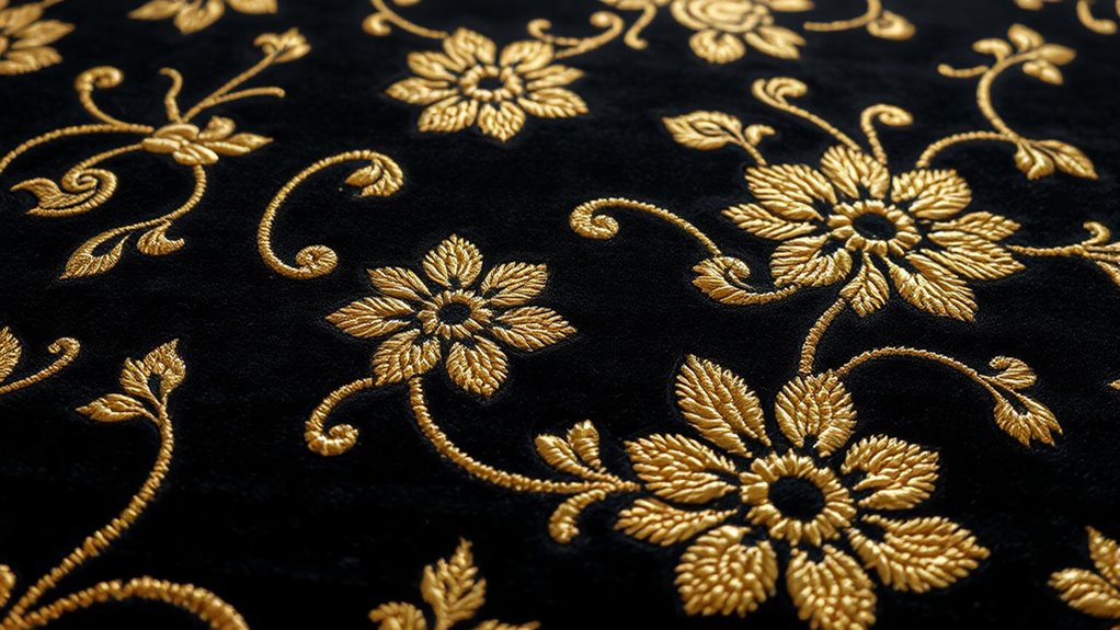 luxurious black gold silk rugs