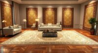 luxurious metallic accent rugs