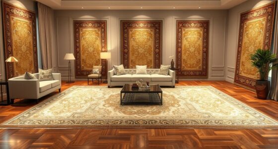 luxurious metallic accent rugs