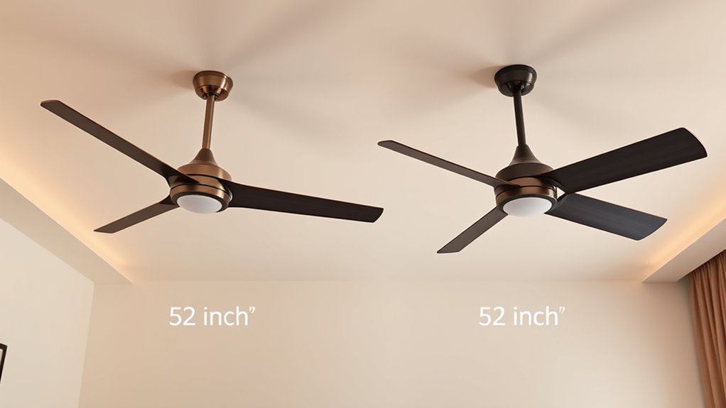 matching fan size and style