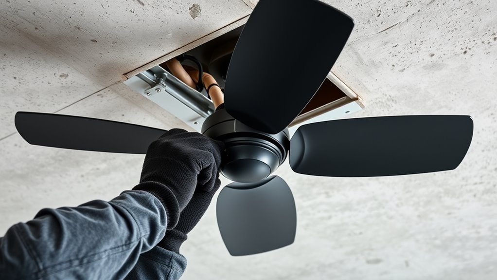 mounting fan on concrete