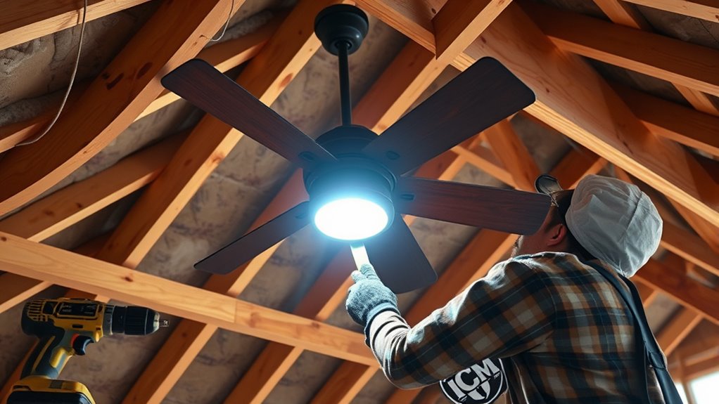 off center fan mount installation