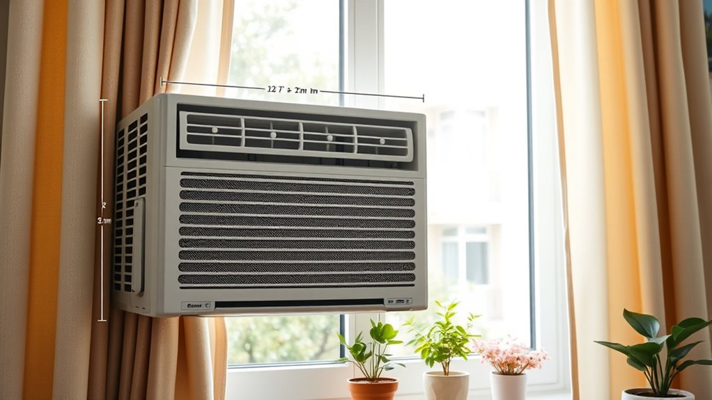 optimal window air conditioner heights