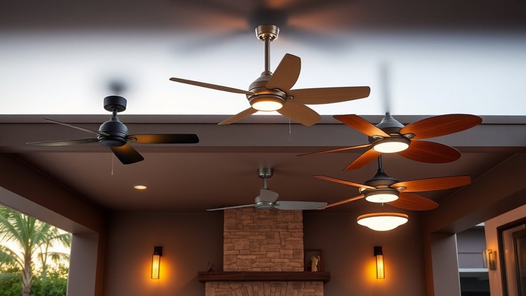 outdoor fan features and options