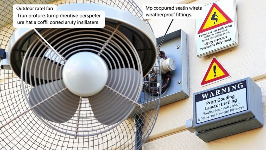 outdoor fan installation safety
