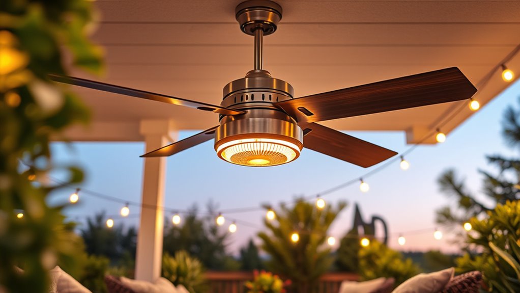 outdoor heater ceiling fans