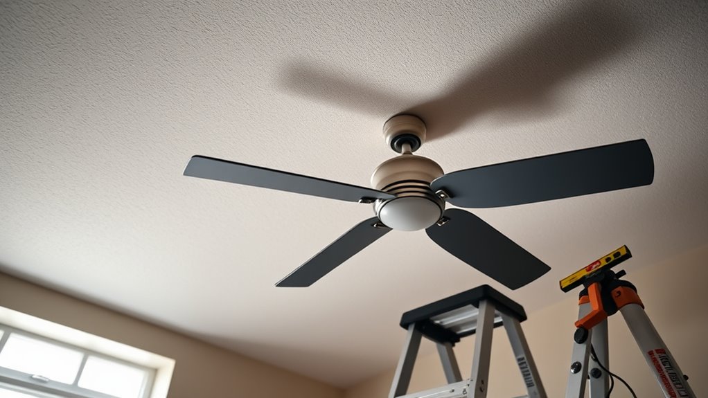 prepare ceiling fan site