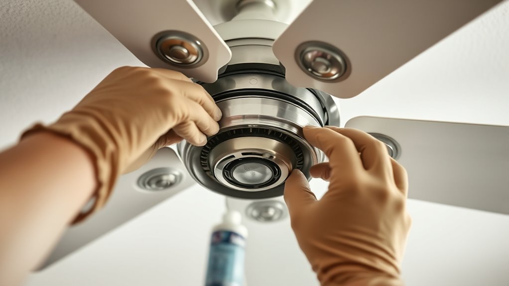 prepare fan blades safely