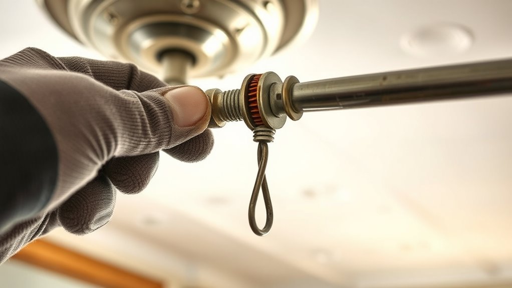 remove sagging ceiling fan