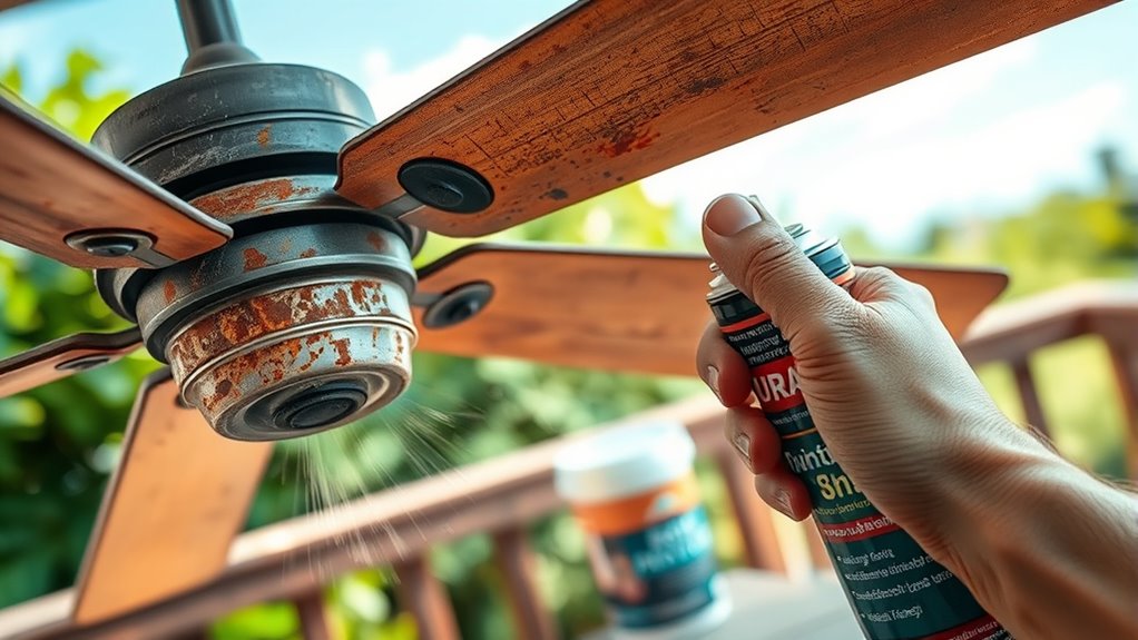 rust prevention for outdoor fans