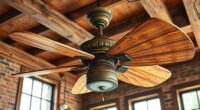 rustic distressed wood fans