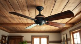 rustic wood blade fans