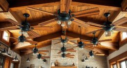 rustic wood ceiling fan styles