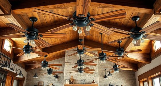 rustic wood ceiling fan styles
