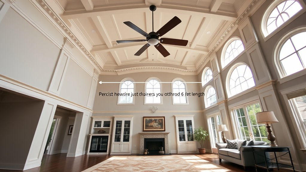 safe tall ceiling fan installation