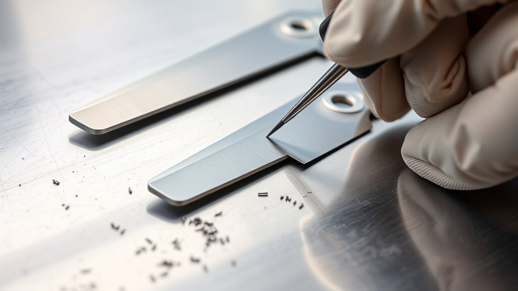 safely detach blade with tools