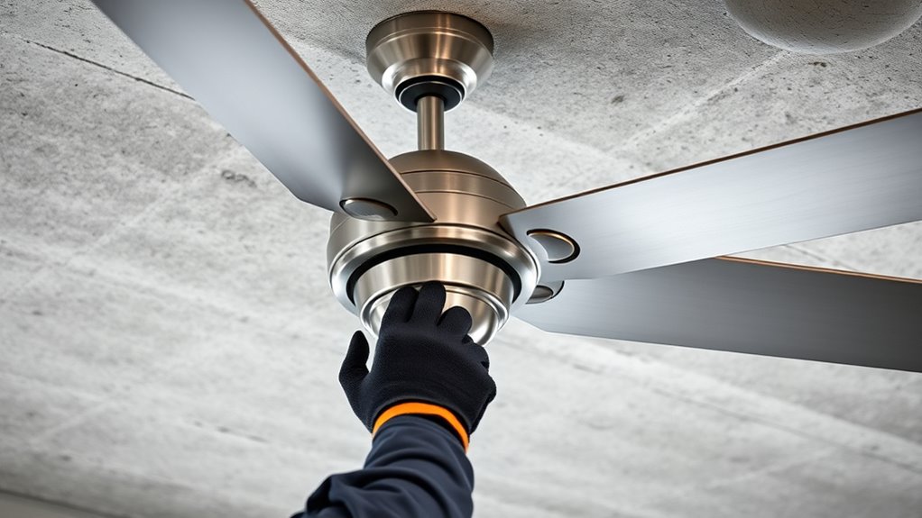 secure fan balance blades