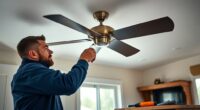 secure mobile home fan installation
