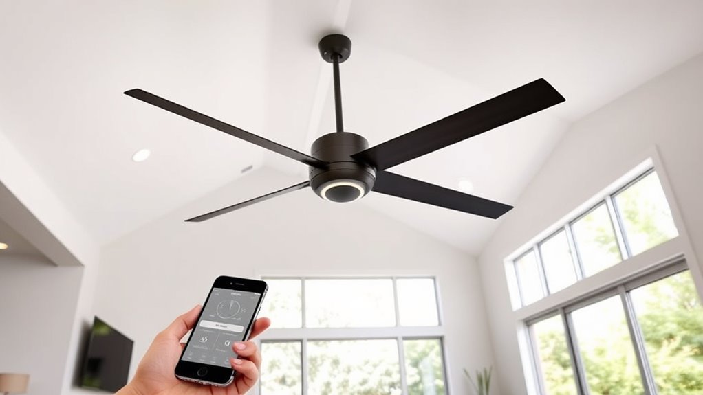 smartphone controlled ceiling fan features