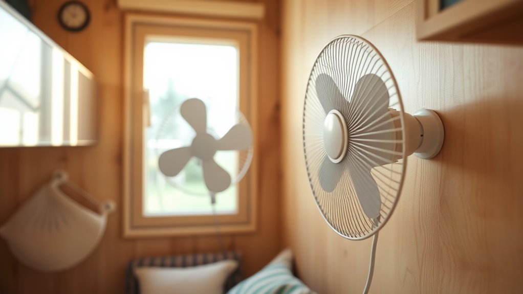 space saving wall fans