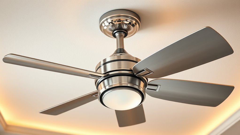 stylish brushed nickel fans