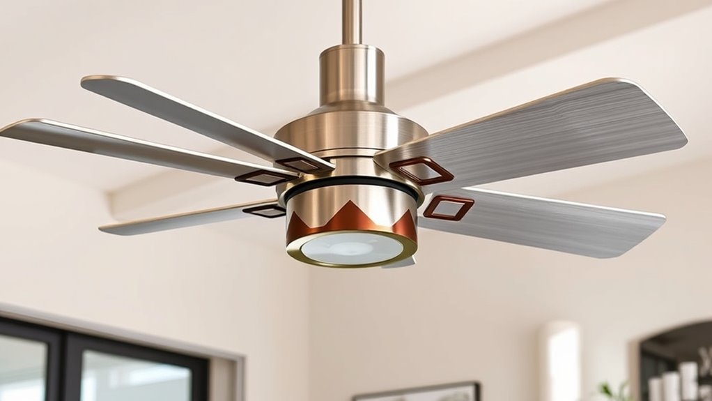 stylish dual metal ceiling fans