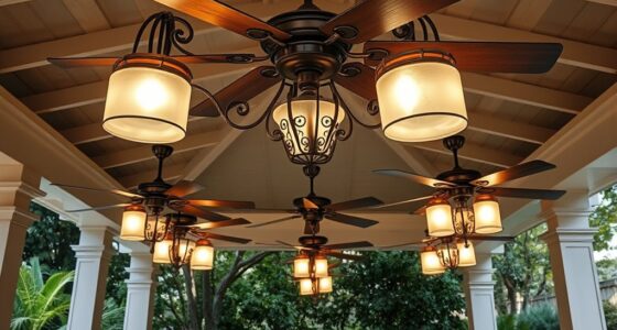 stylish gazebo fan chandeliers
