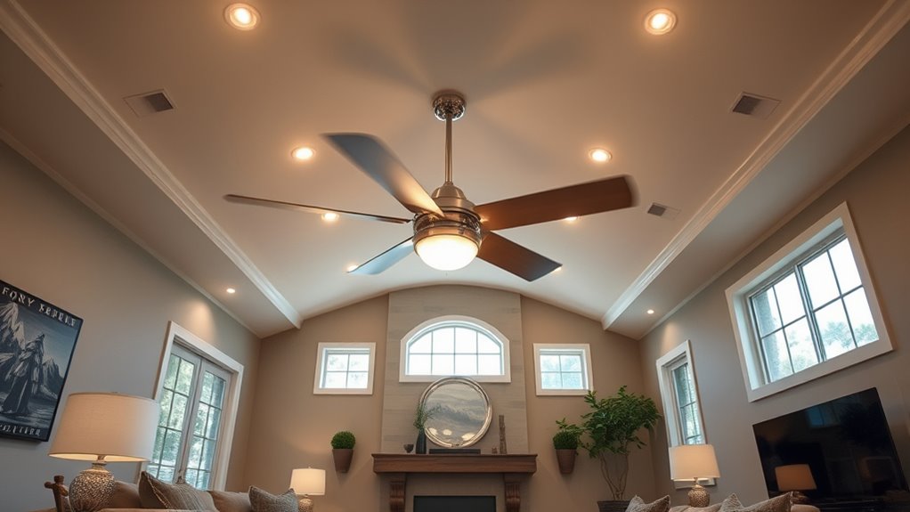 stylish two story ceiling fans