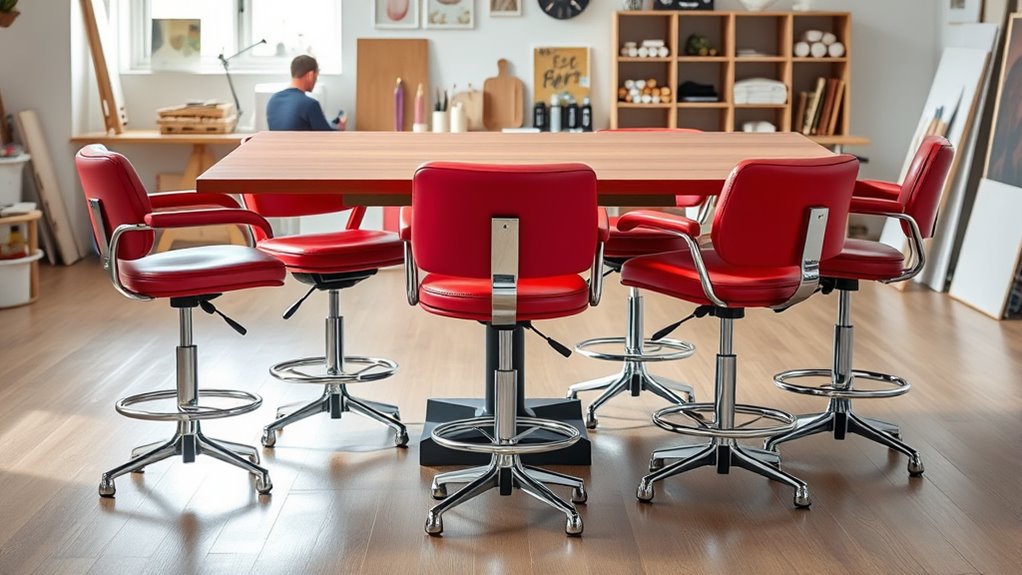 top swivel desk stools