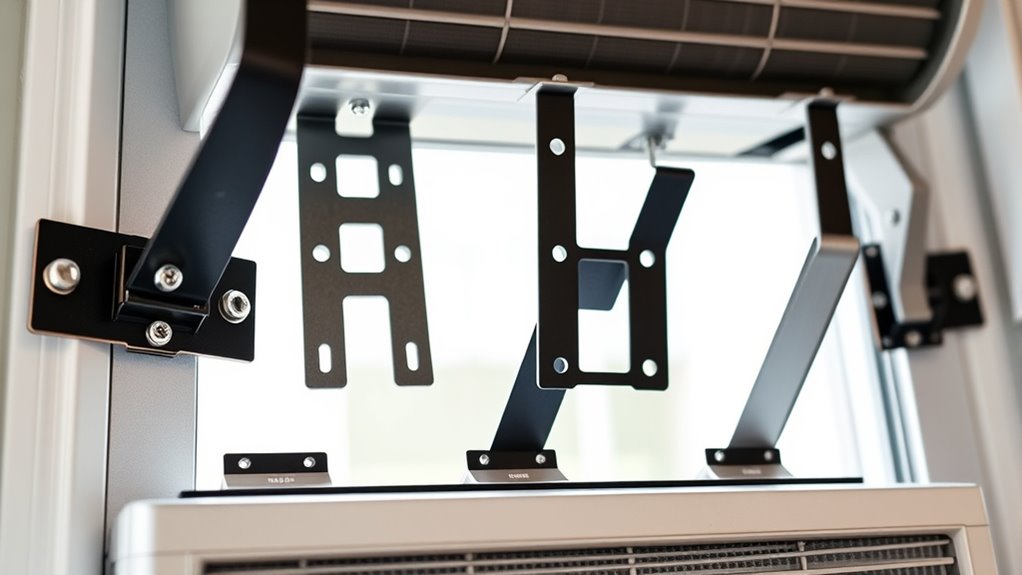 top window ac bracket options