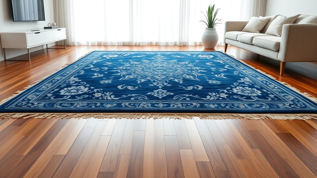 top yilong blue silk rugs
