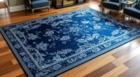 top yilong navy silk rugs