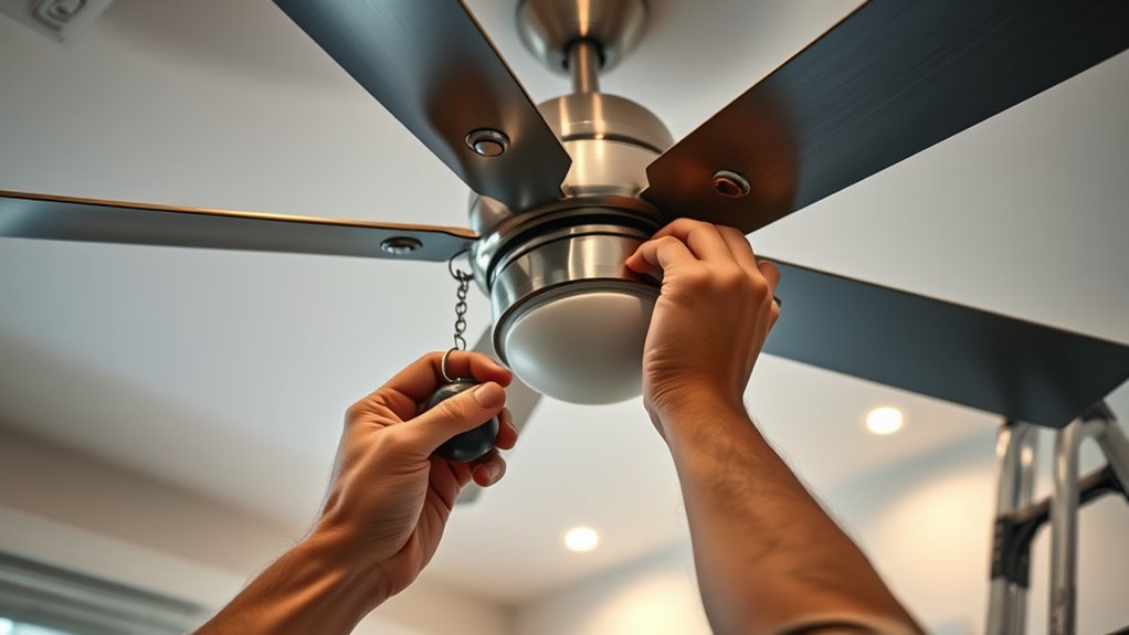 turn off and secure fan