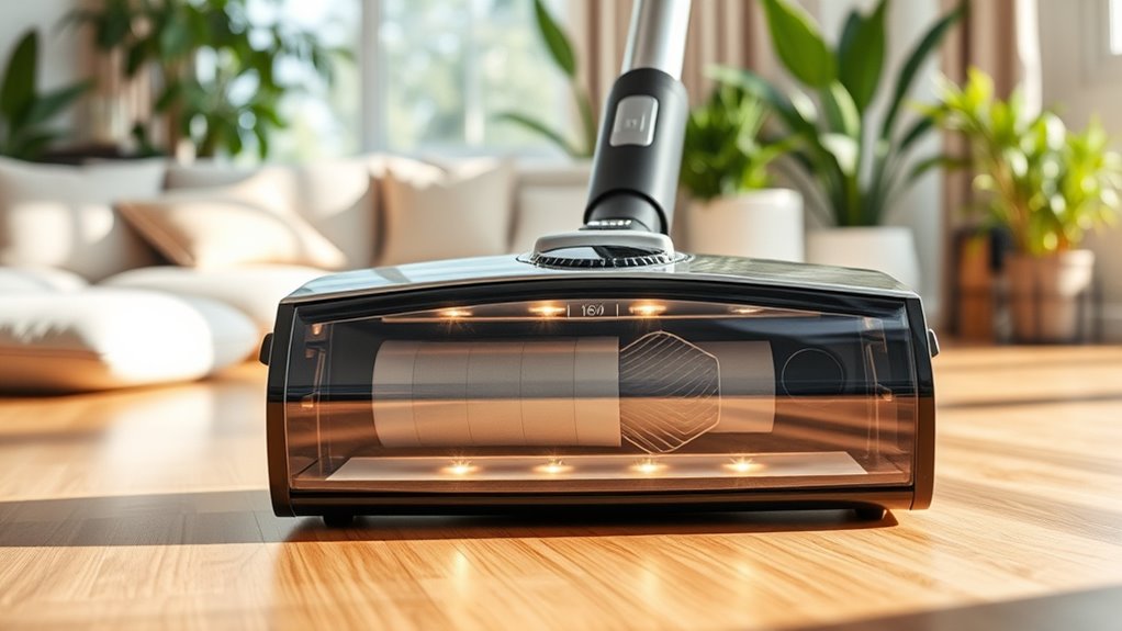 vacuum features for cleanliness