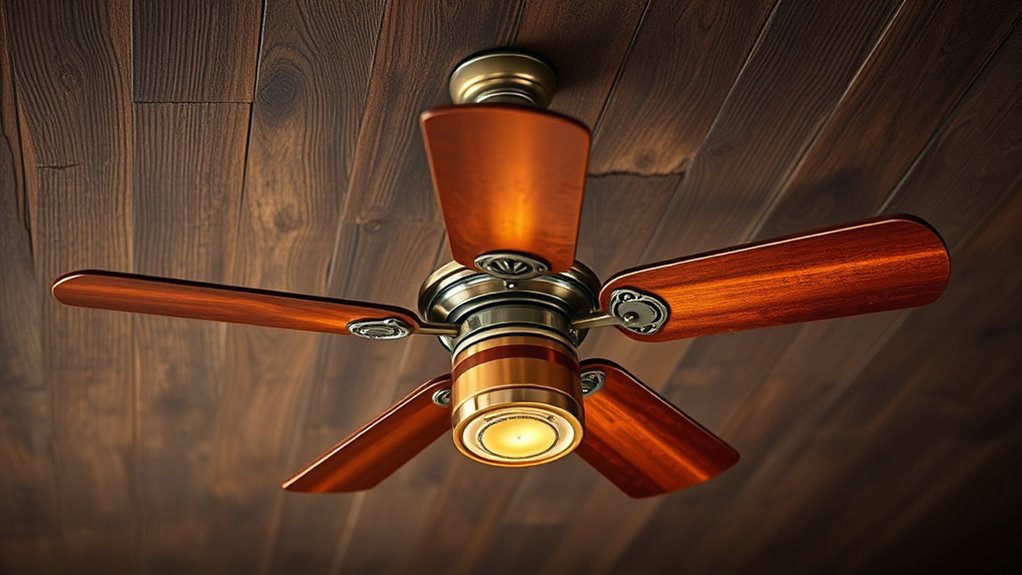 vintage copper fan features
