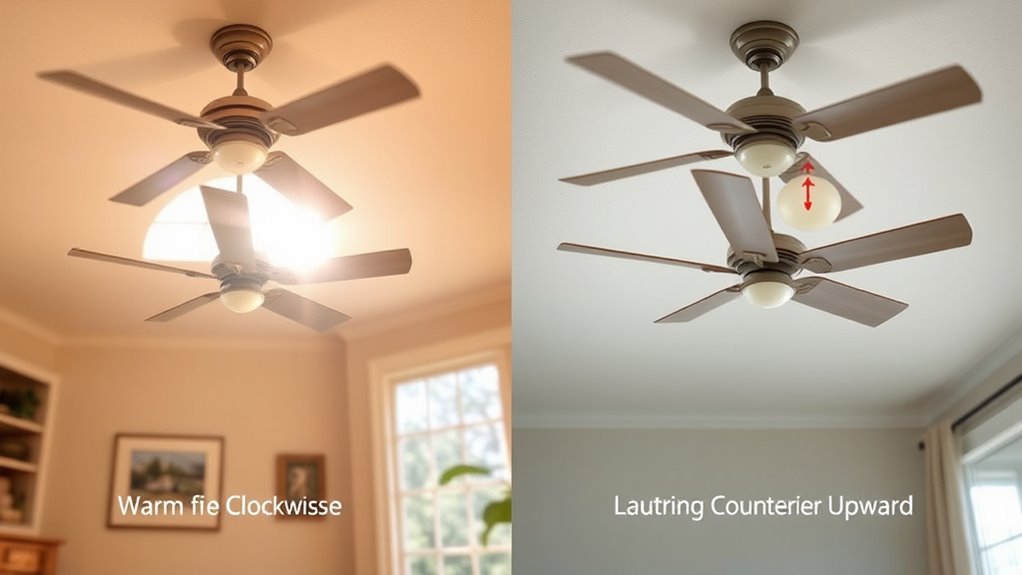 adjust fan direction seasonally