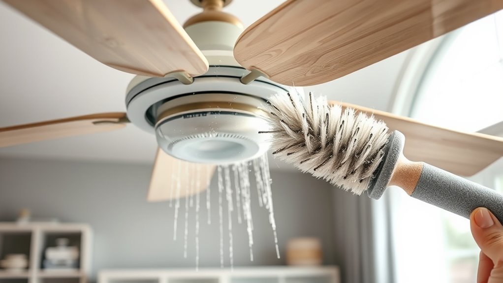 clean fan blades regularly