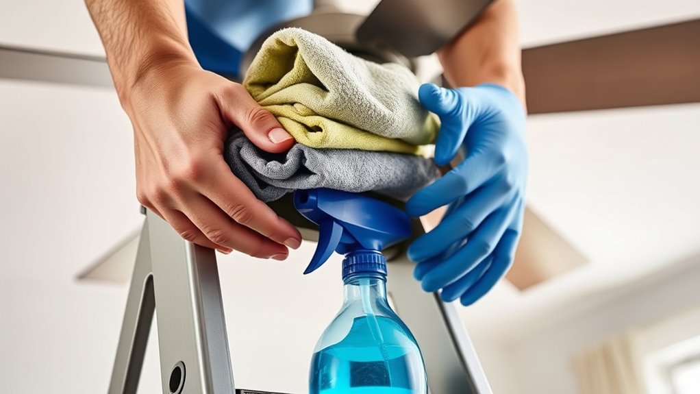 essential cleaning tools ready