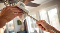 safe fan blade cleaning