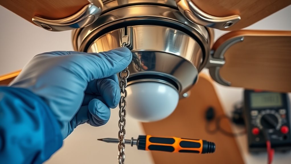 test chain for proper operation