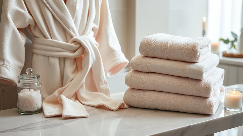 luxury bathrobe towel sets
