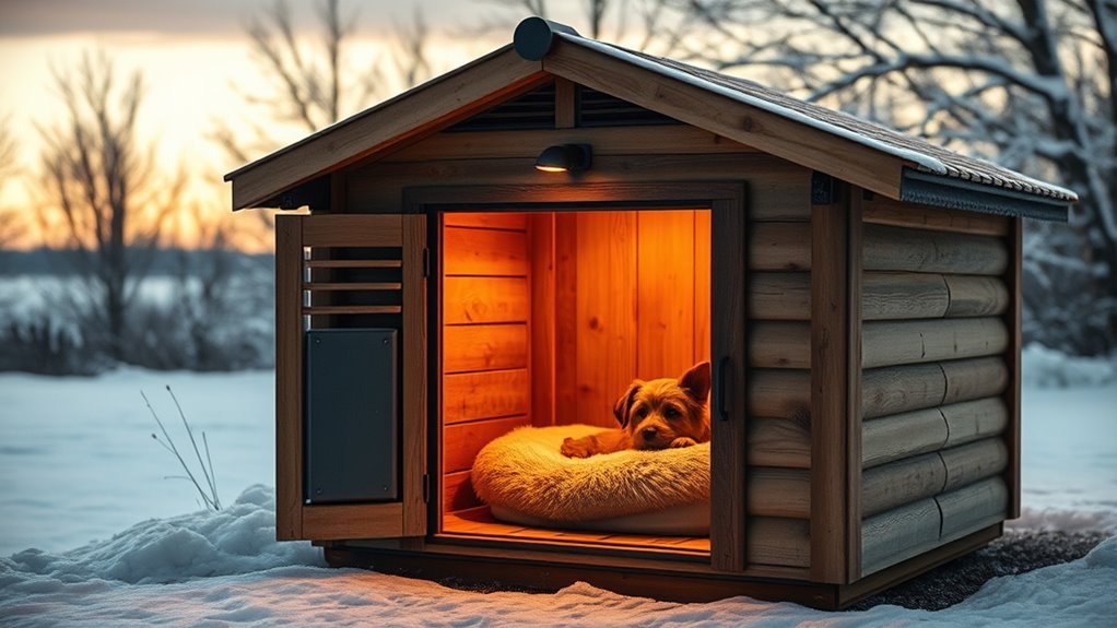 luxury heated outdoor pet houses