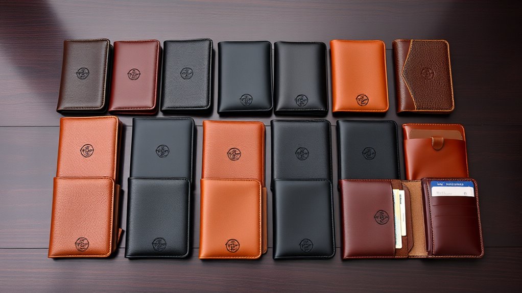 luxury leather passport sets